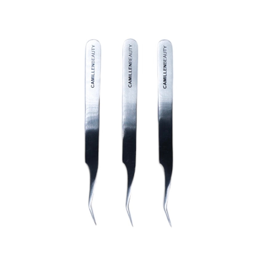 Matte collection curved tweezer